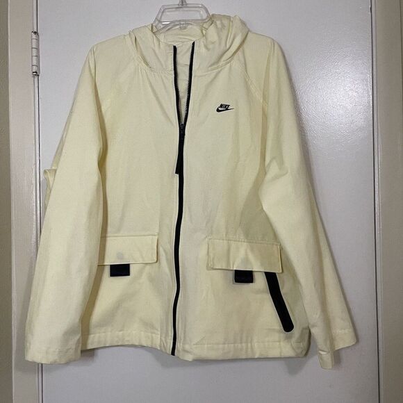 NWOT NIKE Tech Pack full zip hooded yellow utility cargo outdoor jacket Small - Picture 1 of 6